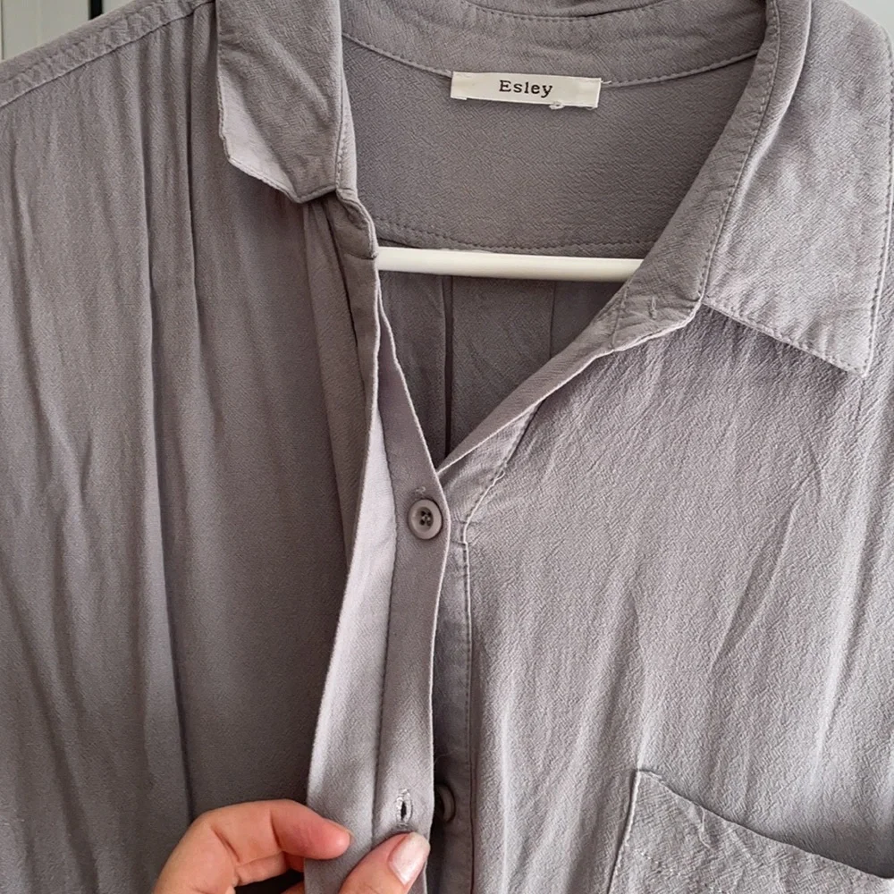 Grey great shape shirt with tie - Picture 7 of 9